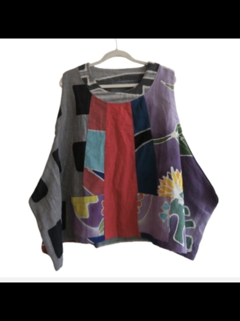 Bohemian Patchwork Sleeveless Top - Multicolor- One Size